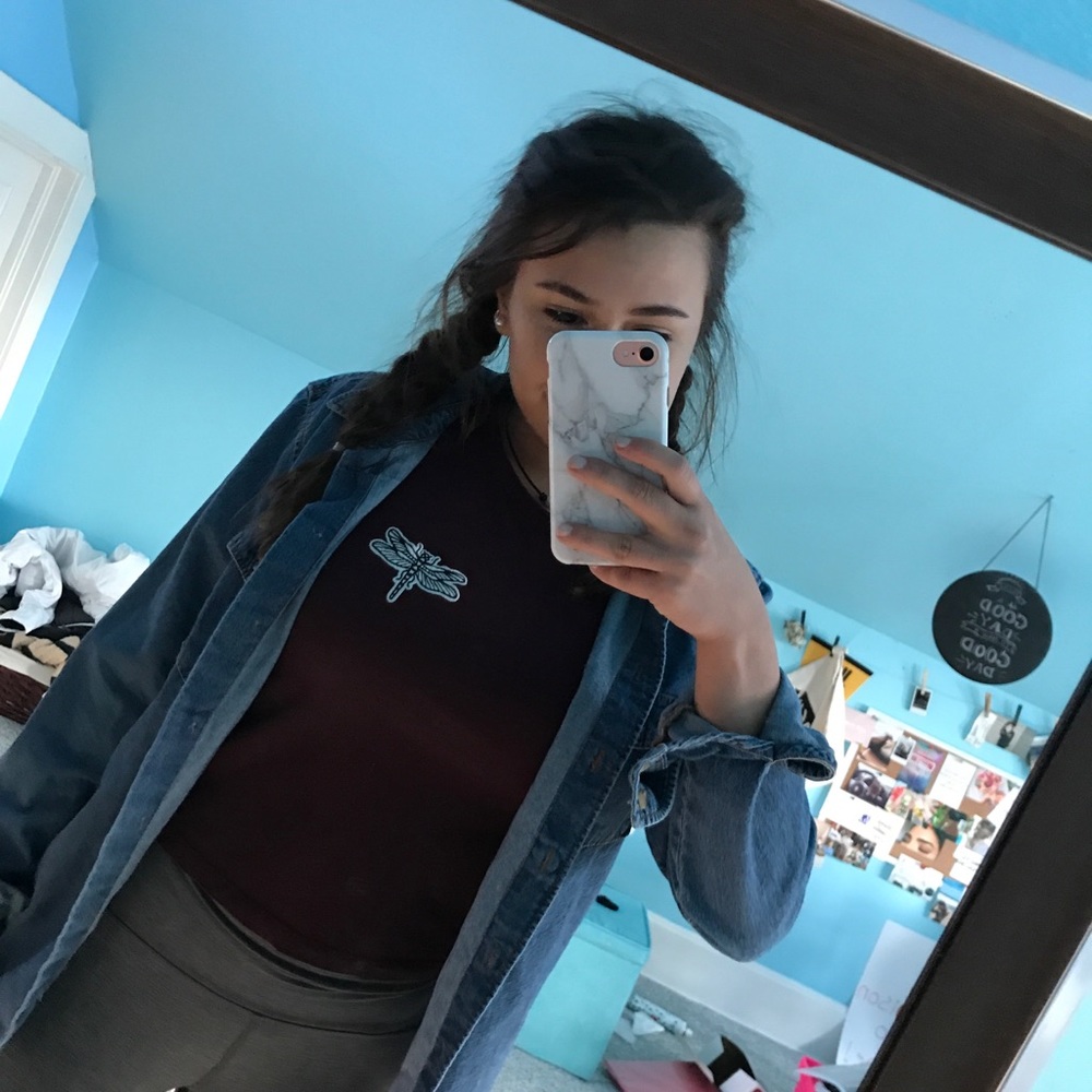 Bershka Denim Button Up